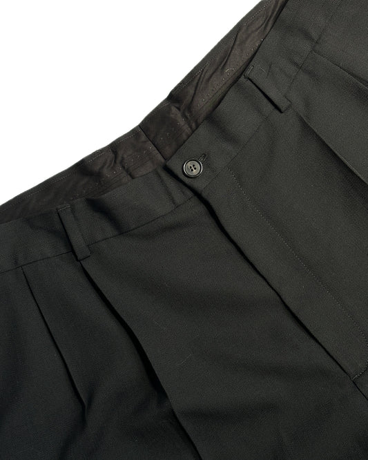 Acne Studios Pleated Wide Wool Shorts