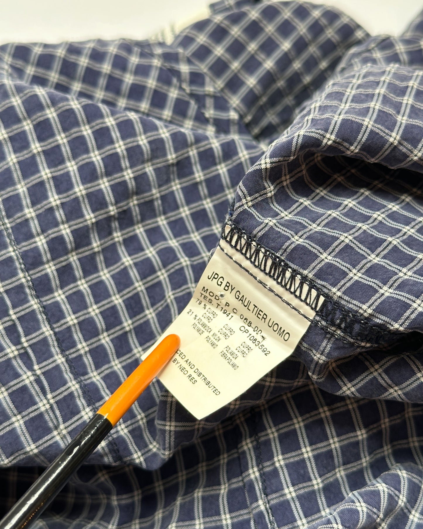 Jean Paul Gaultier Mixed Media Button Up Shirt