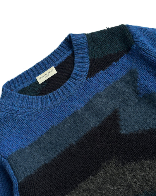 Dries Van Noten Abstract Pattern Knit Sweater