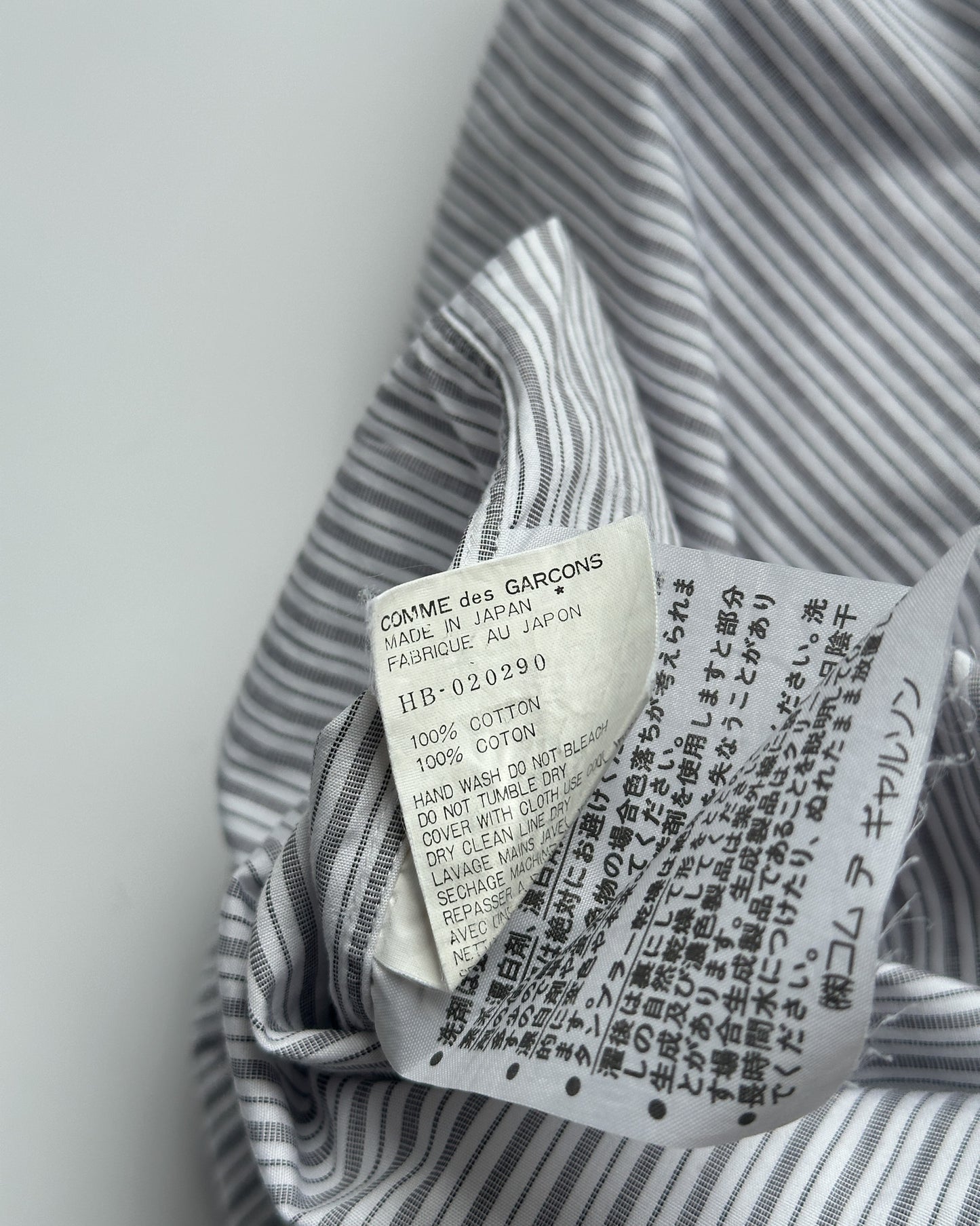 Comme des Garcons Homme AD 1993 Striped Button Up Shirt