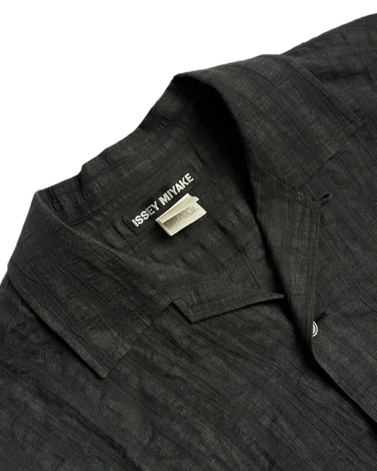 Issey Miyake Textured Camp Collar Shirt