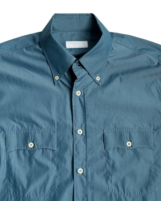 Prada Linen/Wool/Silk Work Shirt