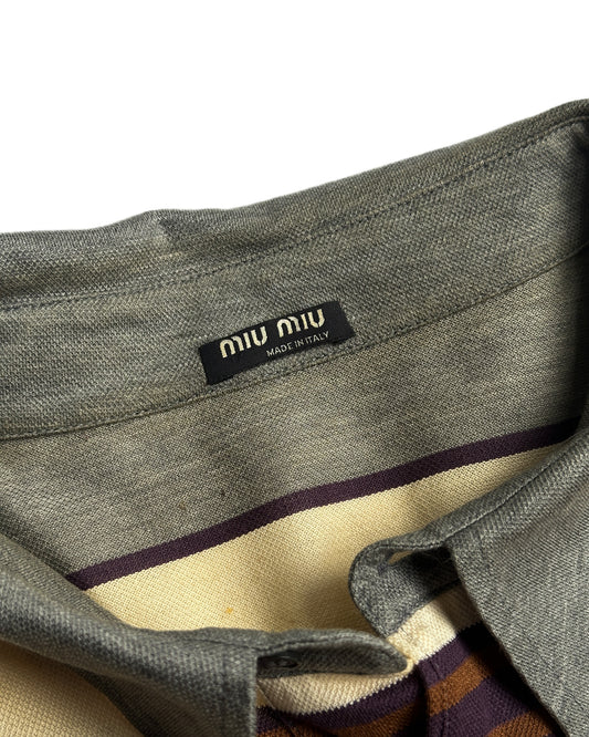 Miu Miu Striped Polo