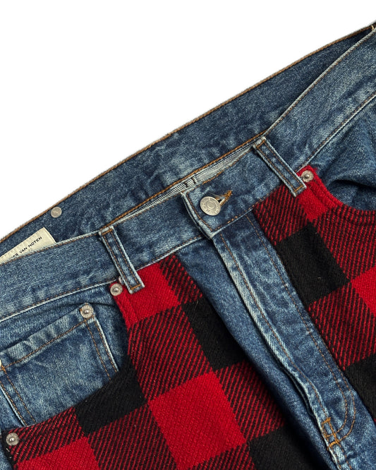 Dries Van Noten Wool-Lined Straight Jeans