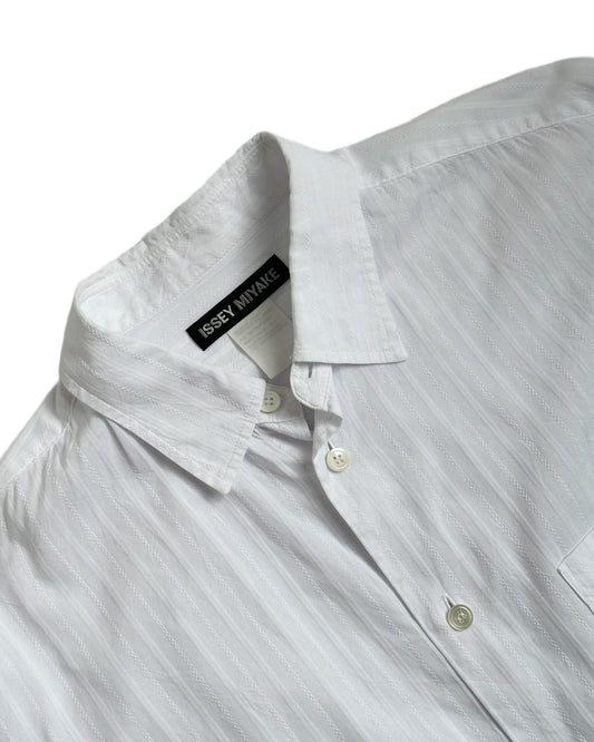 Issey Miyake Tonal Embroidered Button Up Shirt