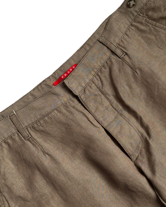 Prada Sport Wide Linen Pants