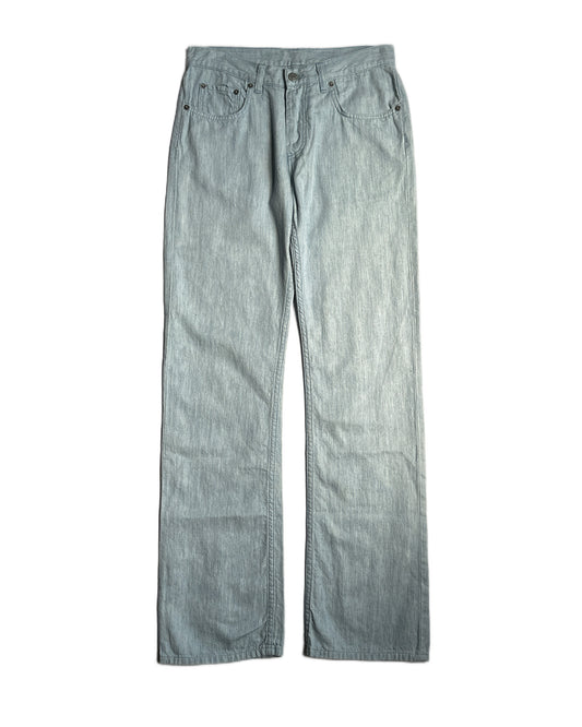 Helmut Lang 2000s Linen Bootcut Jeans