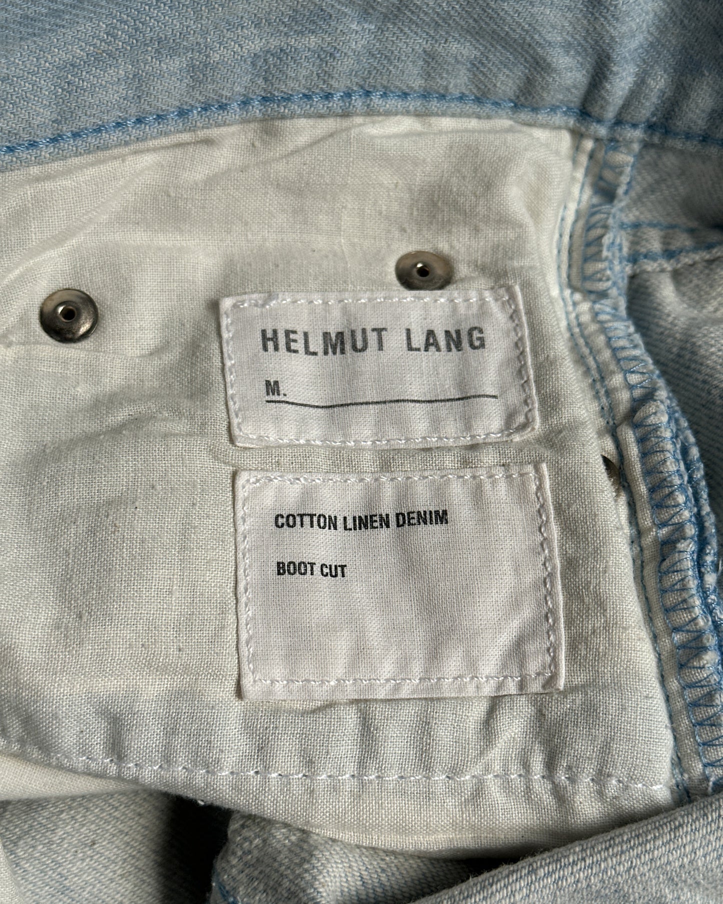Helmut Lang 2000s Linen Bootcut Jeans