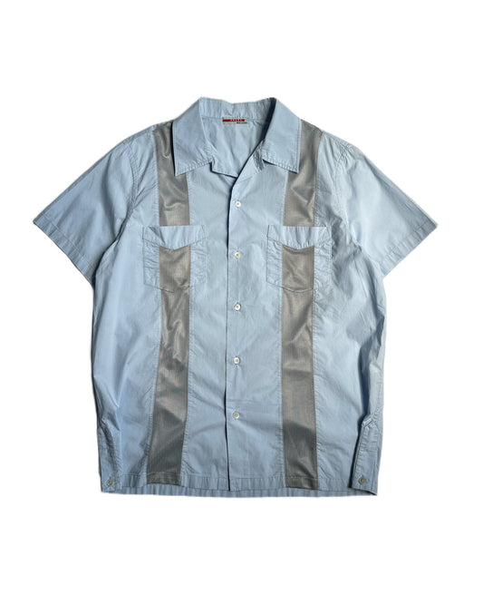 Prada Sport 2000s Paneled Short Sleeve Button Up Shirt