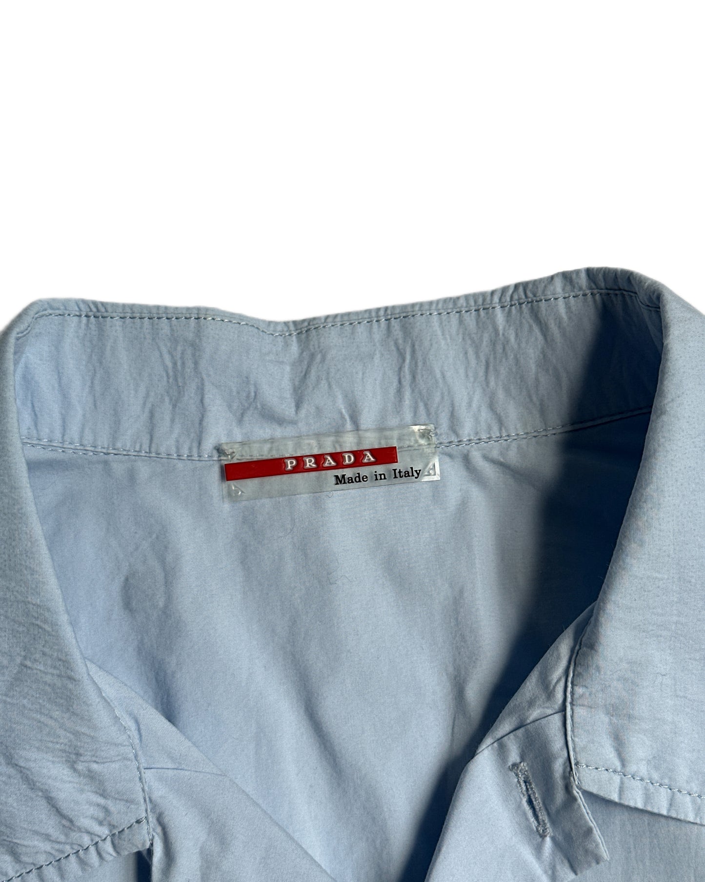 Prada Sport 2000s Paneled Short Sleeve Button Up Shirt