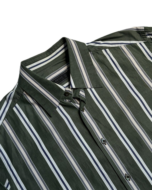 Prada Striped Button Up Shirt