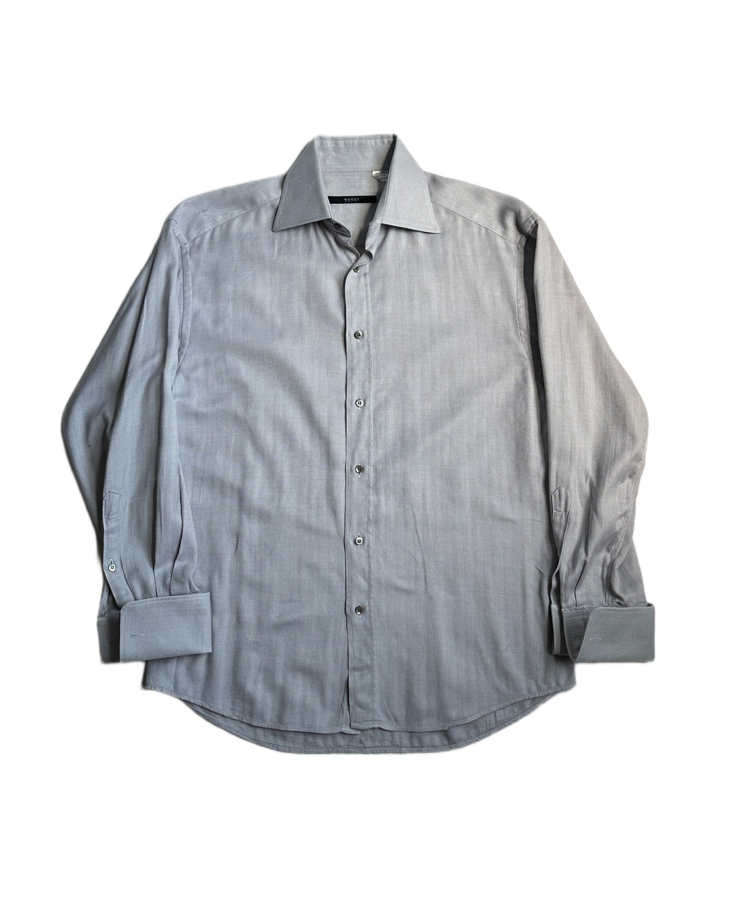 Gucci by Tom Ford Herringbone Button Up Shirt