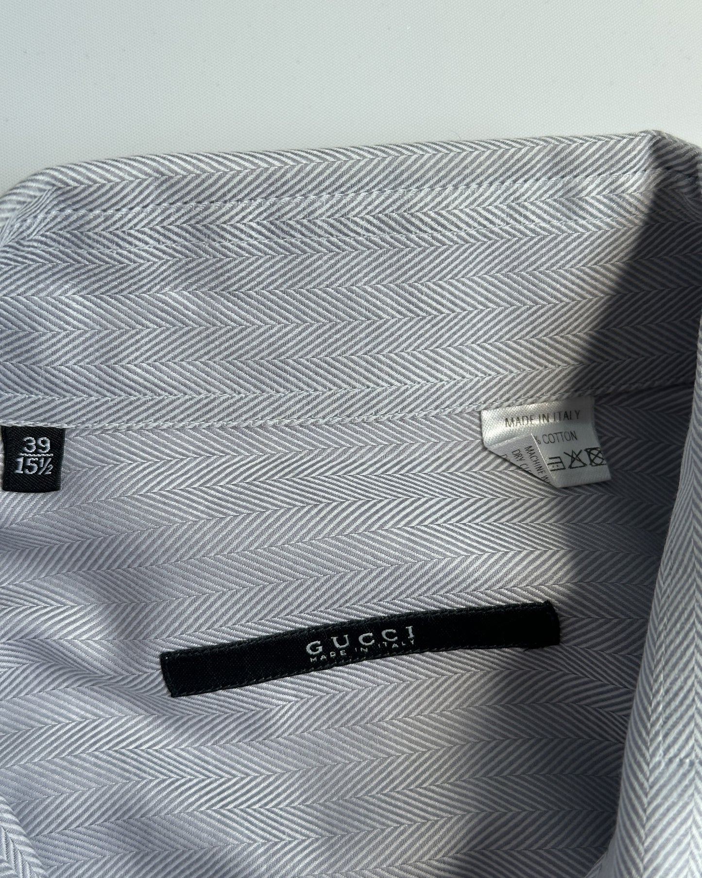 Gucci by Tom Ford Herringbone Button Up Shirt