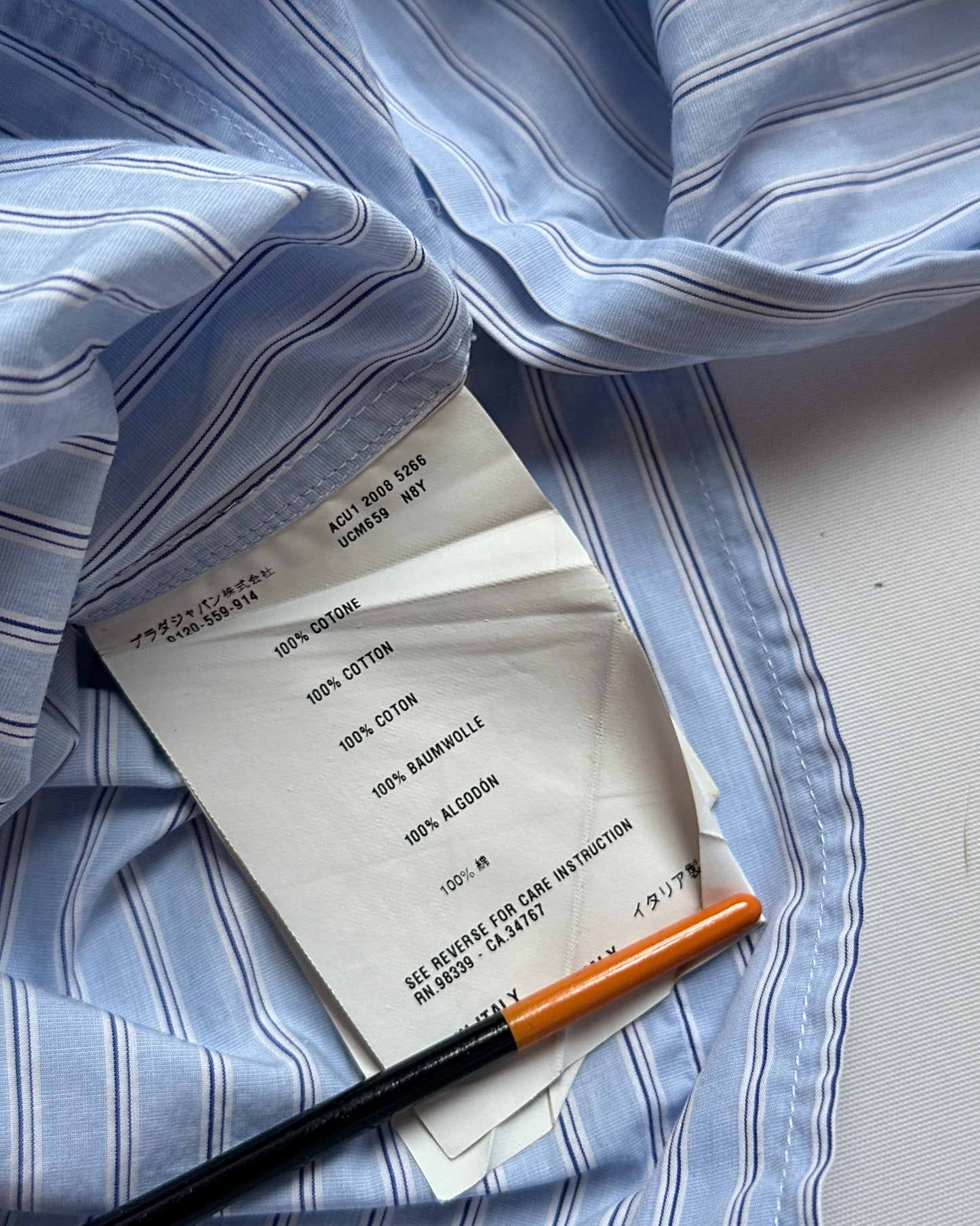 Prada Striped Button Up Shirt