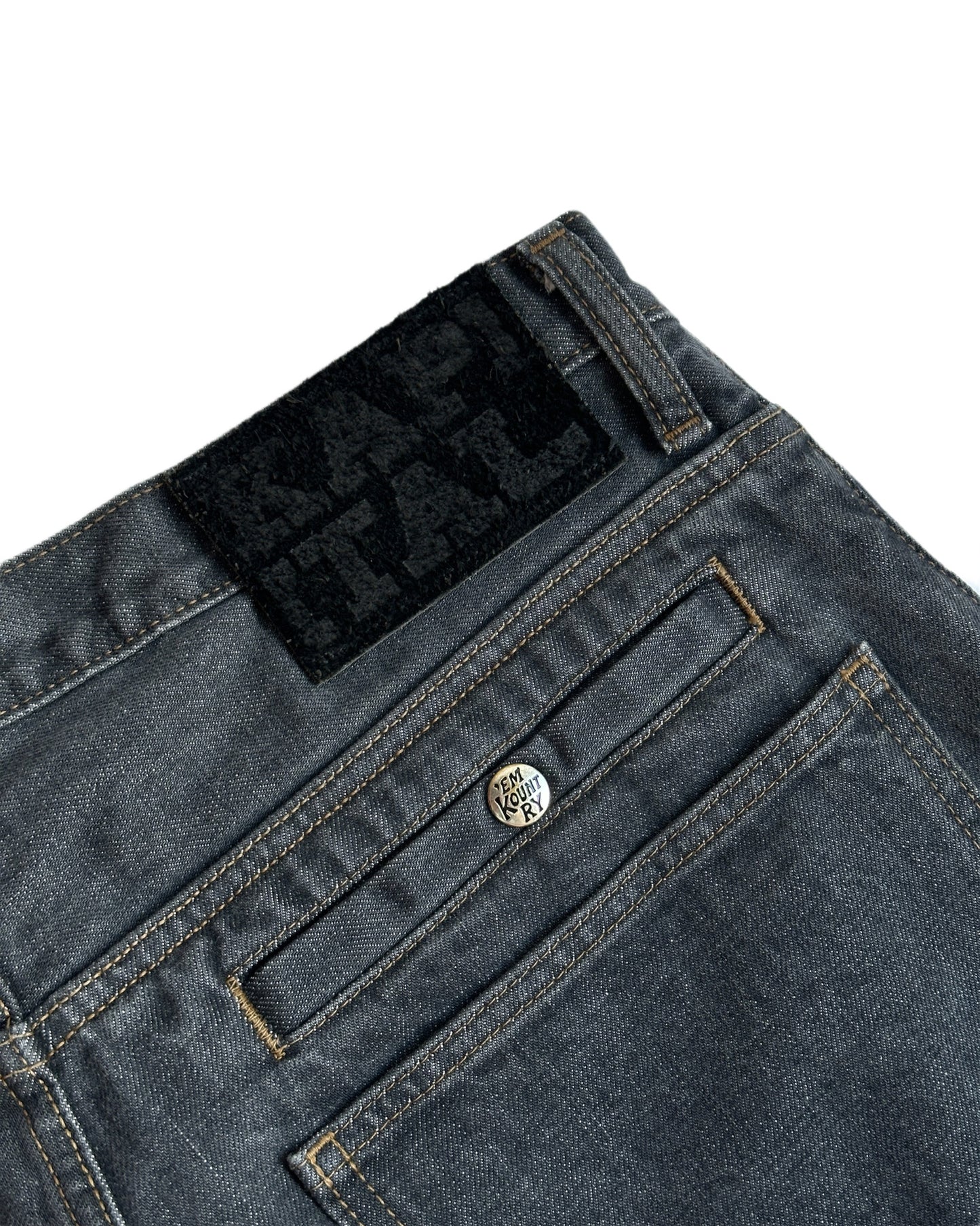 Kapital 14oz Black Denim Port Jeans