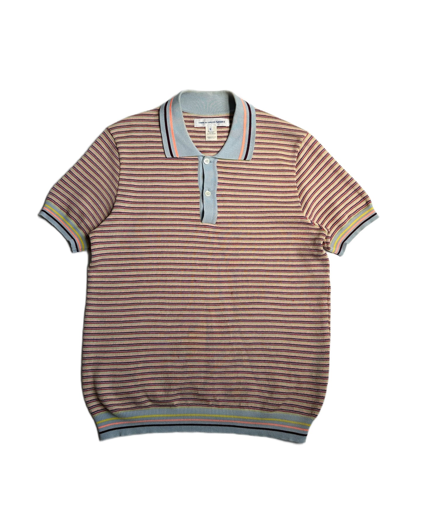 Comme des Garcons SHIRT Striped Knit Polo