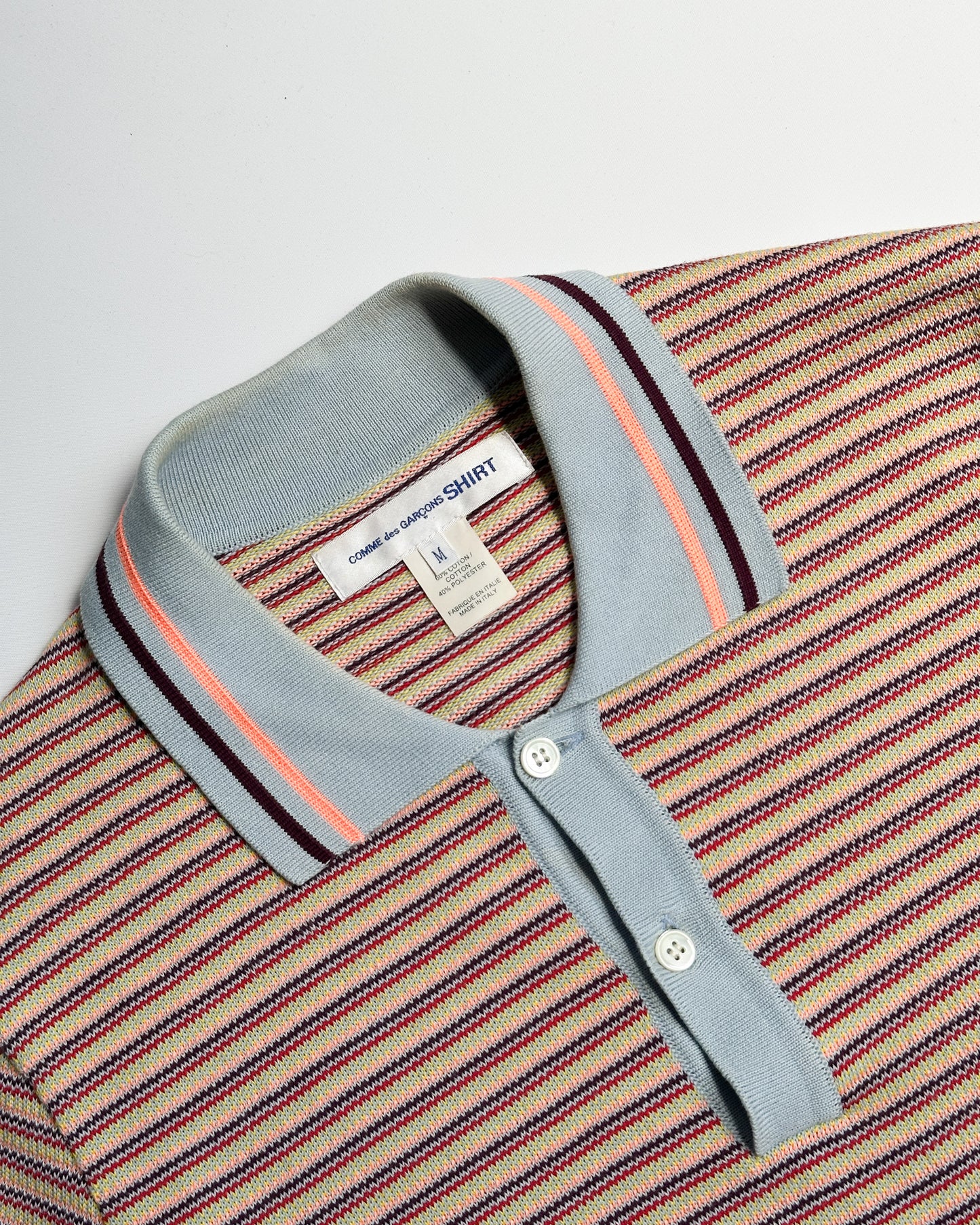 Comme des Garcons SHIRT Striped Knit Polo