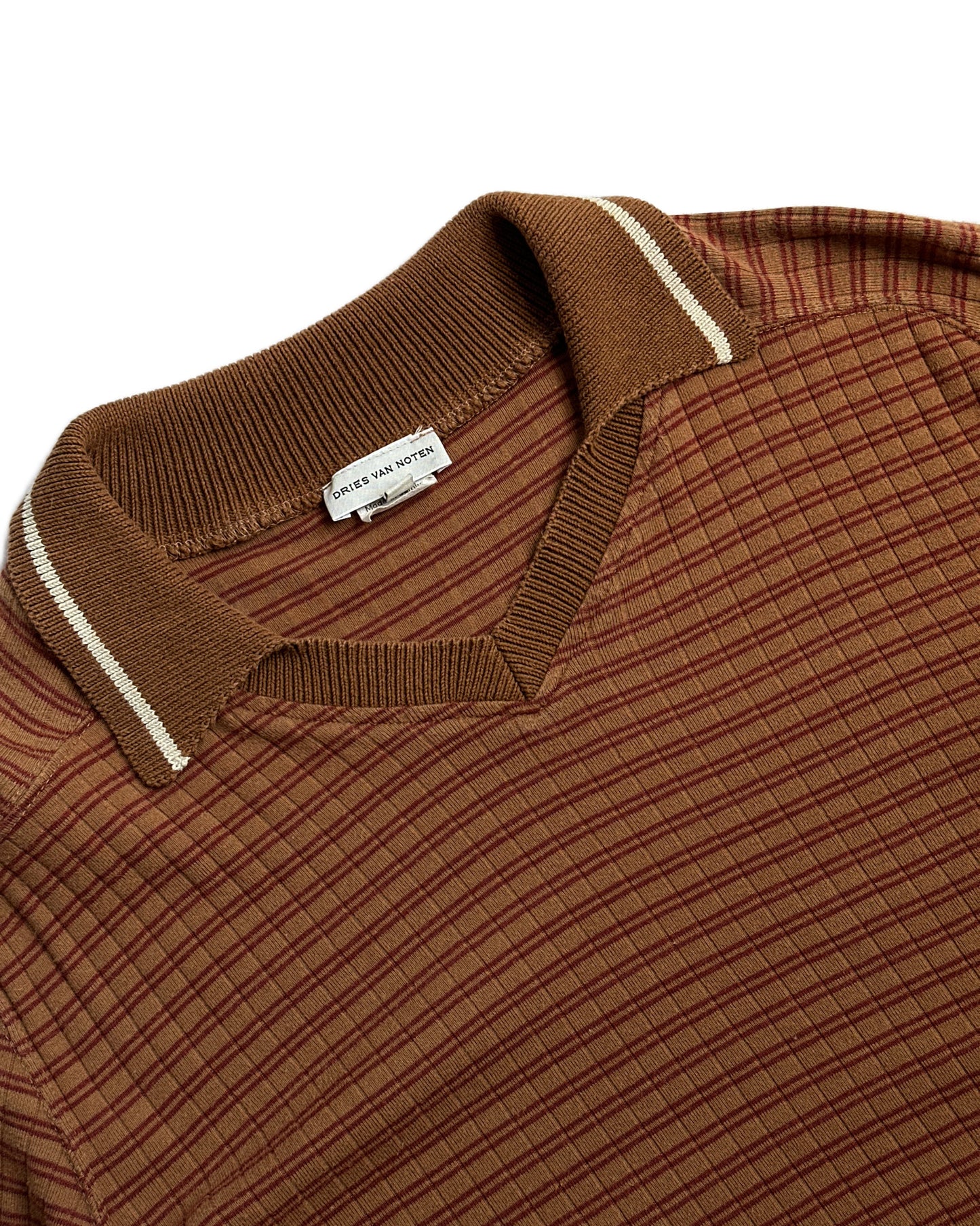 Vintage Dries Van Noten Striped Polo