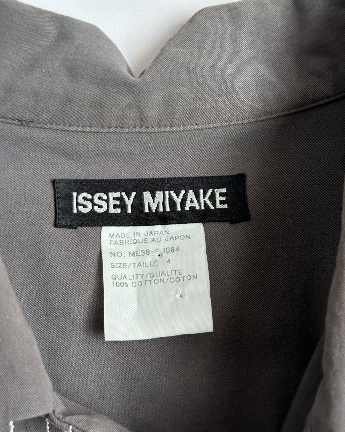 Issey Miyake Abstract Textured Short Sleeve Button Up Shirt