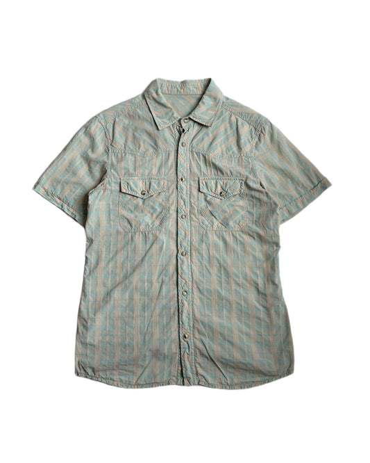 Prada Sport Western Short Sleeve Button Up Shirt