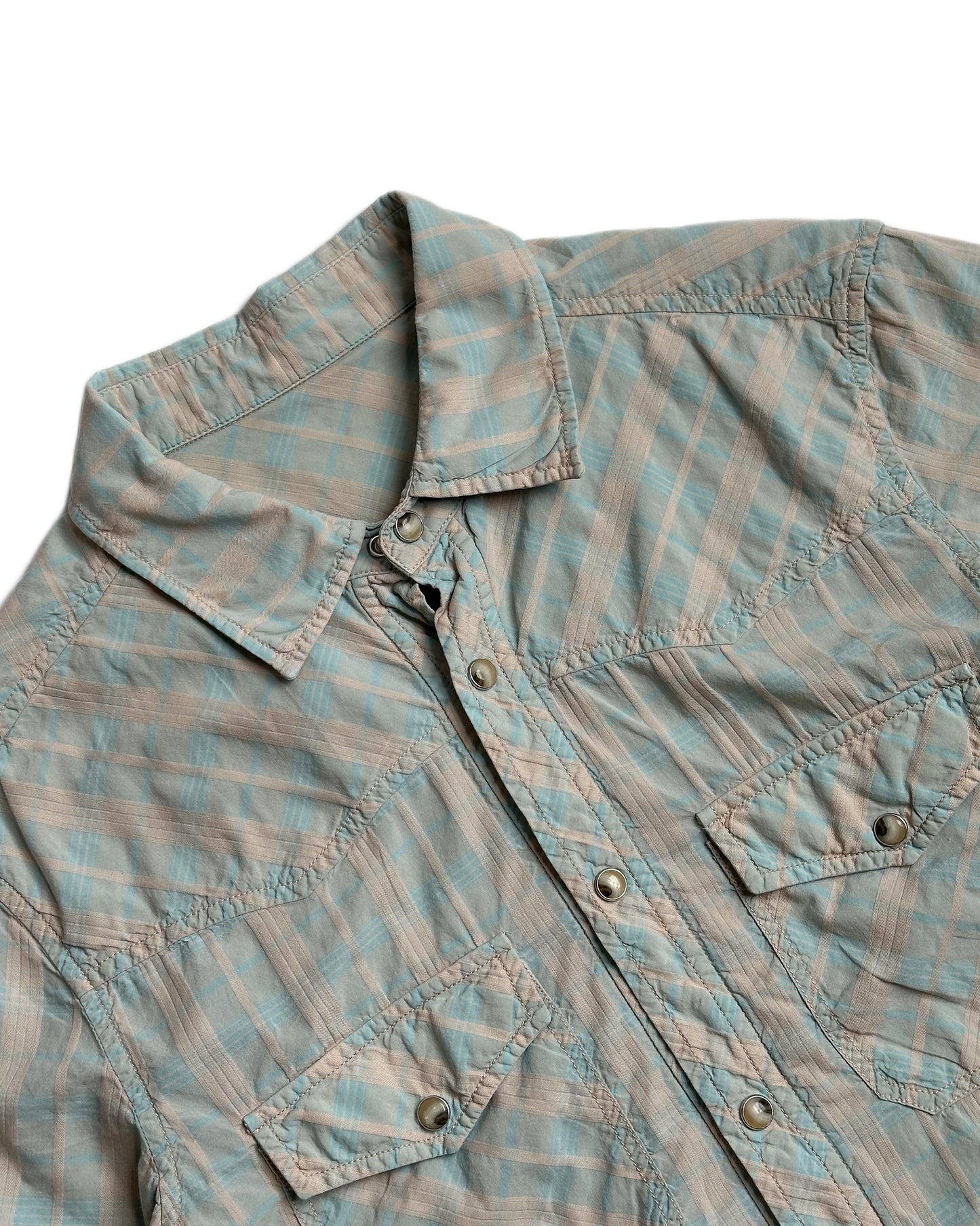Prada Sport Western Short Sleeve Button Up Shirt