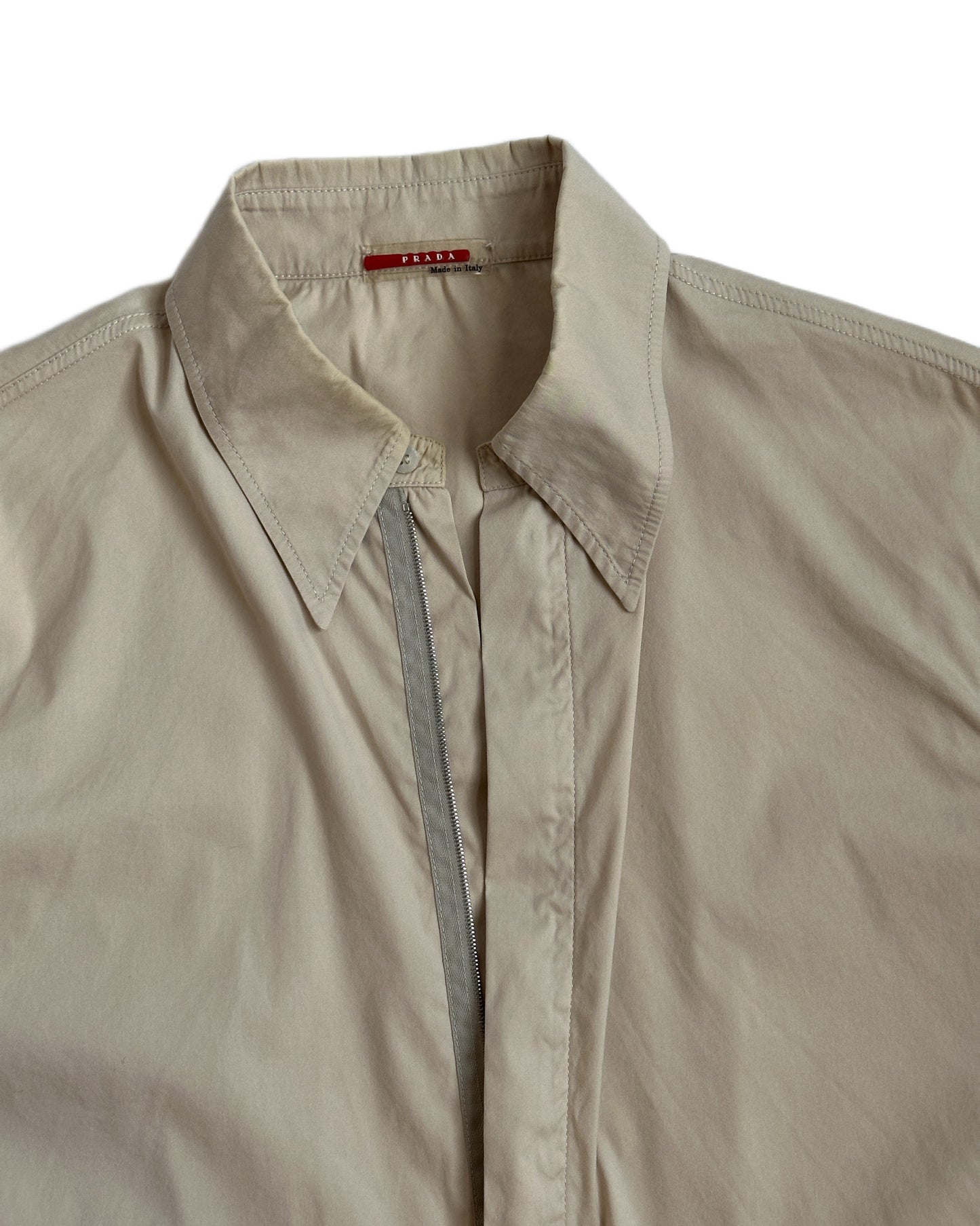 Prada Sport Zip Button Up Shirt