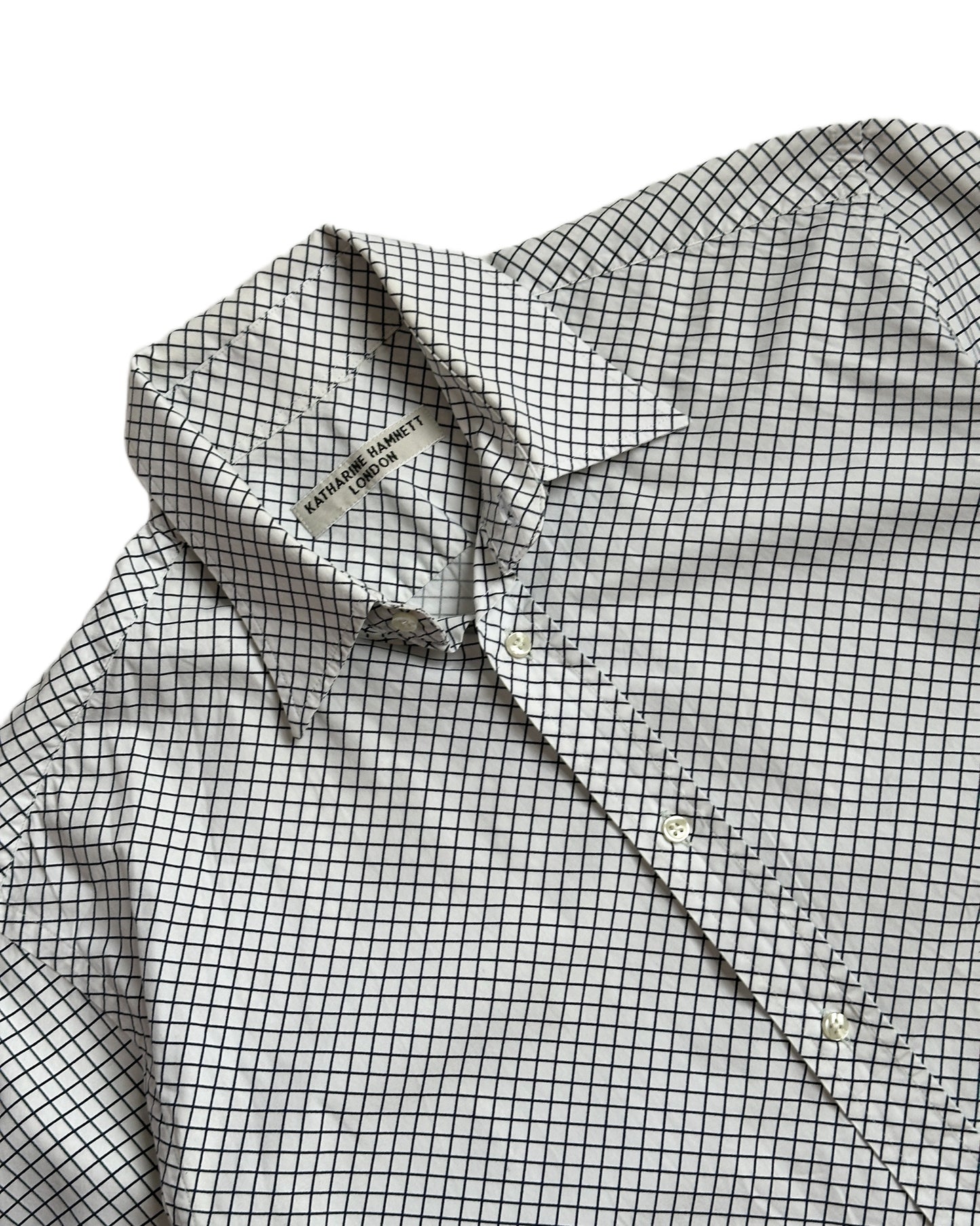 Katharine Hamnett Check Short Sleeve Button Up Shirt