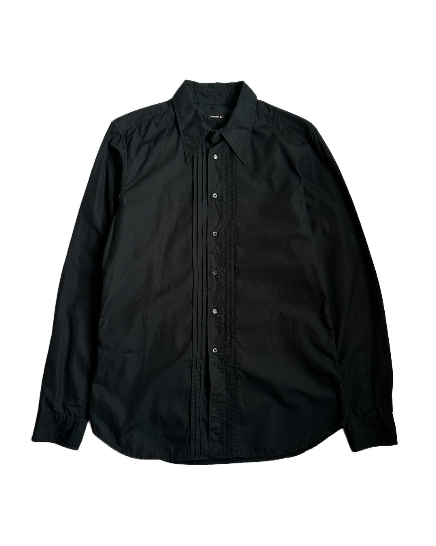 Miu Miu Pleated Button Up Shirt