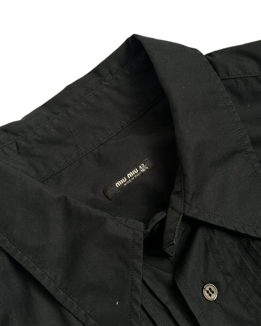 Miu Miu Pleated Button Up Shirt