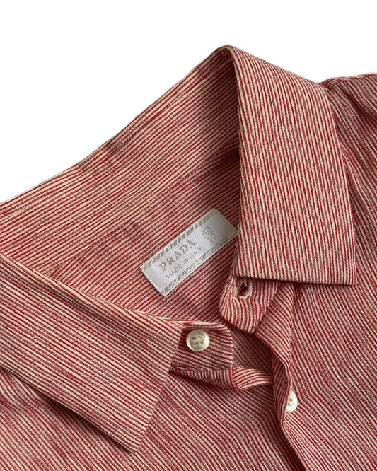 Prada Striped Button Up Shirt