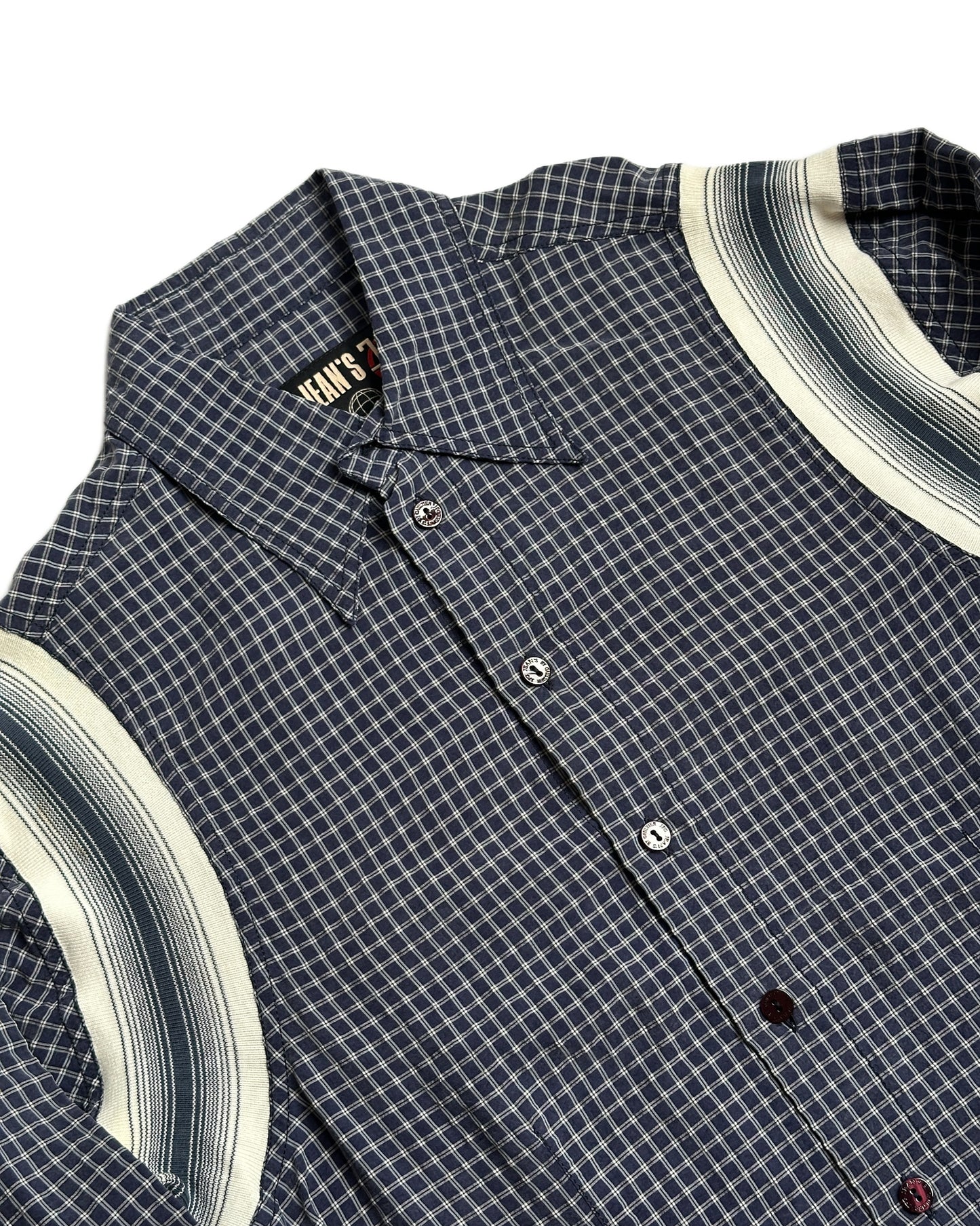 Jean Paul Gaultier Mixed Media Button Up Shirt