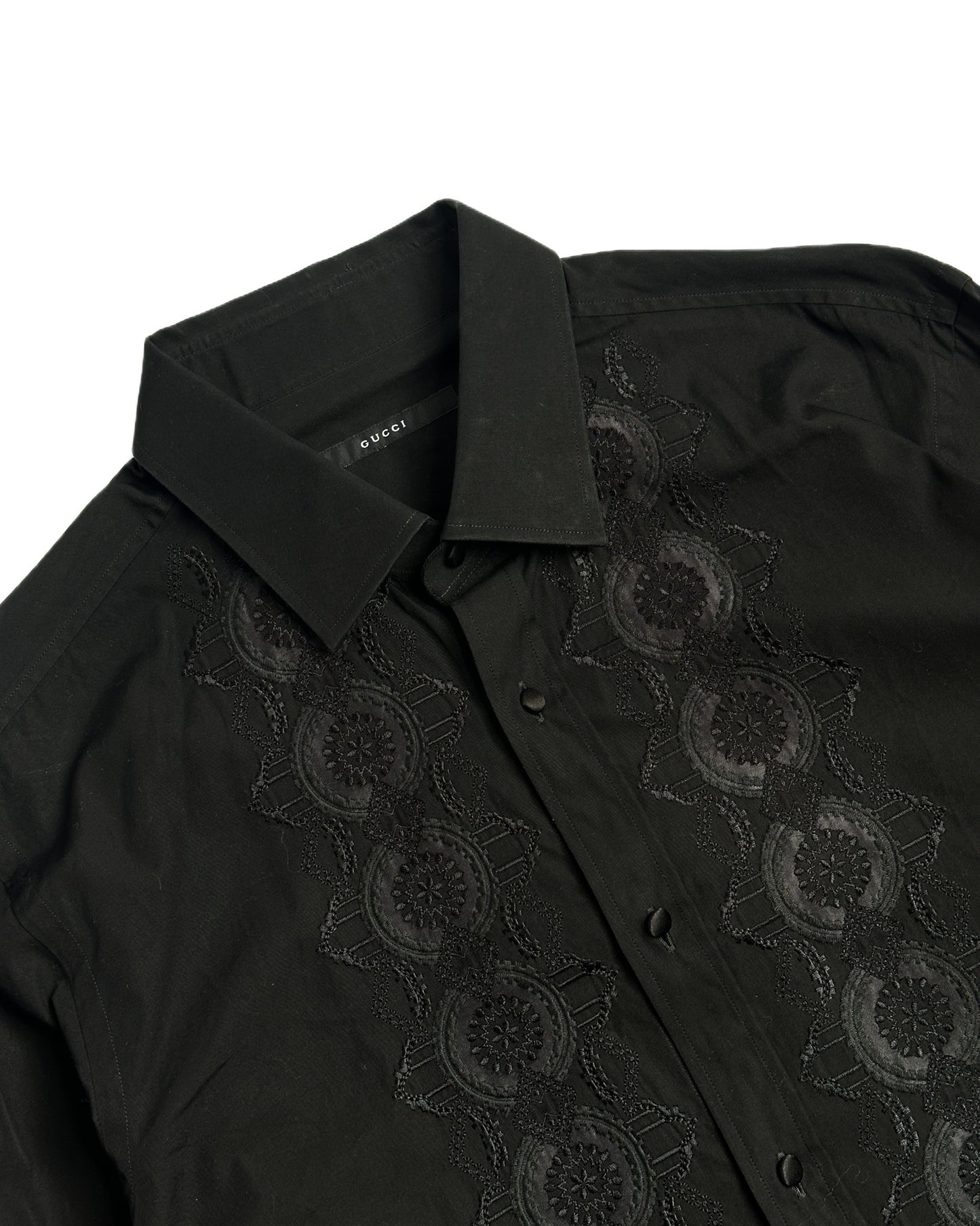 Gucci by Tom Ford Embroidered Tuxedo Shirt