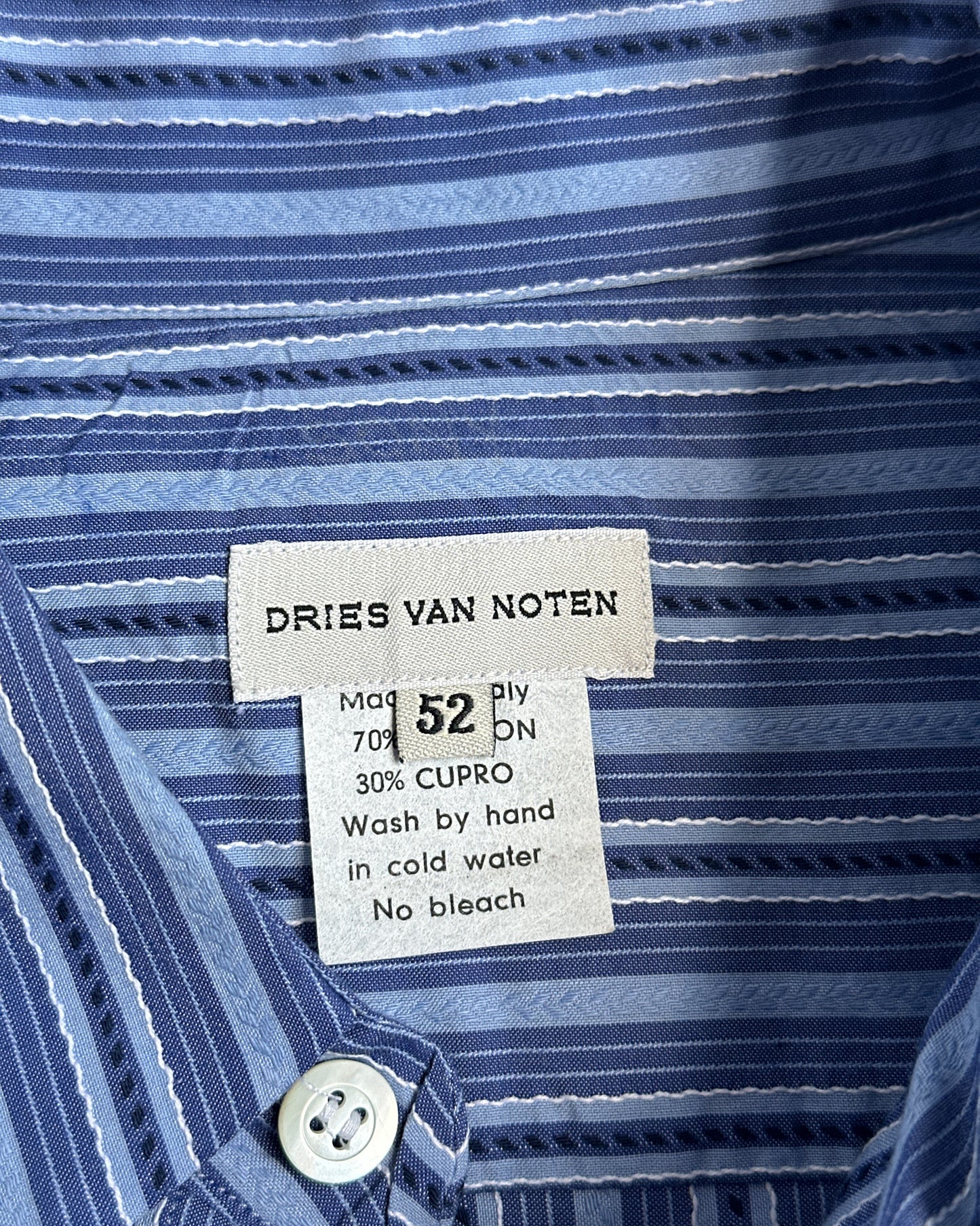 Vintage Dries Van Noten Striped Button Up Shirt