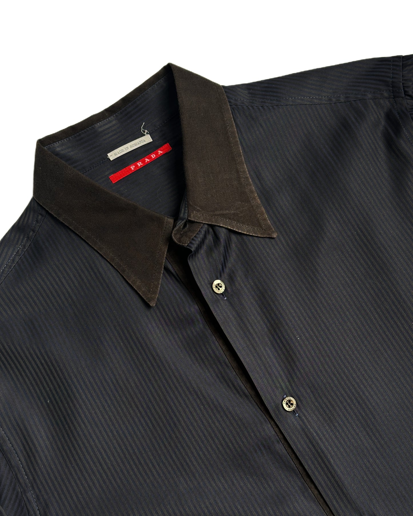 Prada Sport 2007 Tonal Striped Button Up Shirt