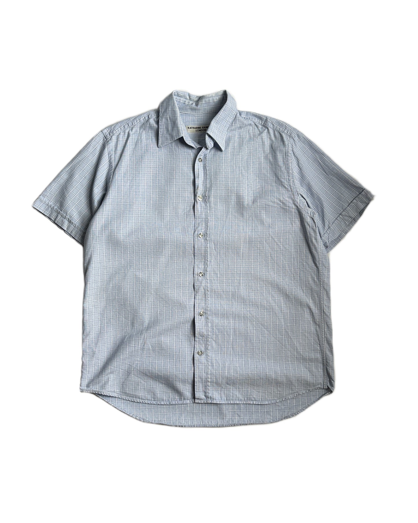 Katharine Hamnett Short Sleeve Check Button Up Shirt