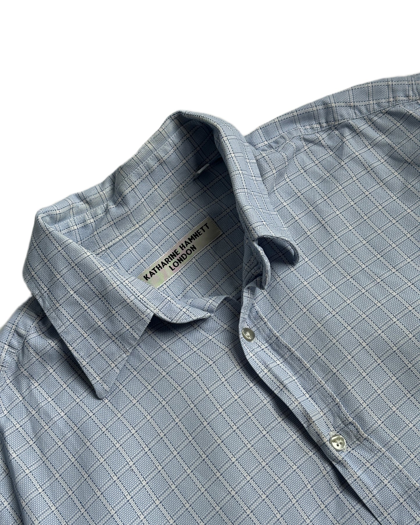 Katharine Hamnett Short Sleeve Check Button Up Shirt