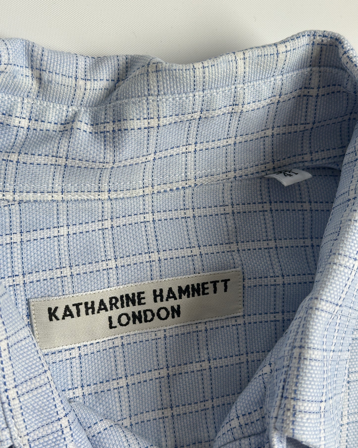 Katharine Hamnett Short Sleeve Check Button Up Shirt
