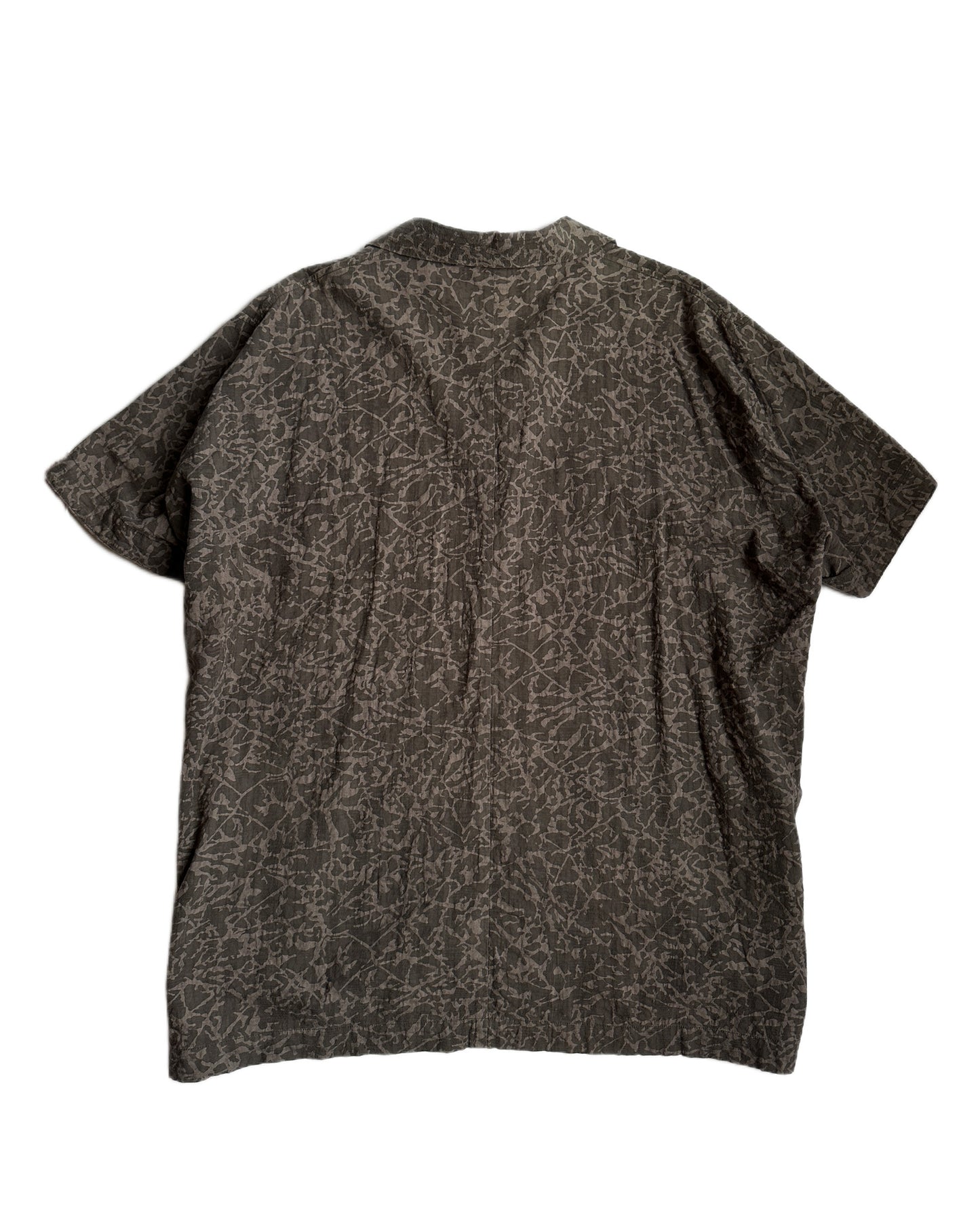 Issey Miyake Textured Camp Collar Shirt