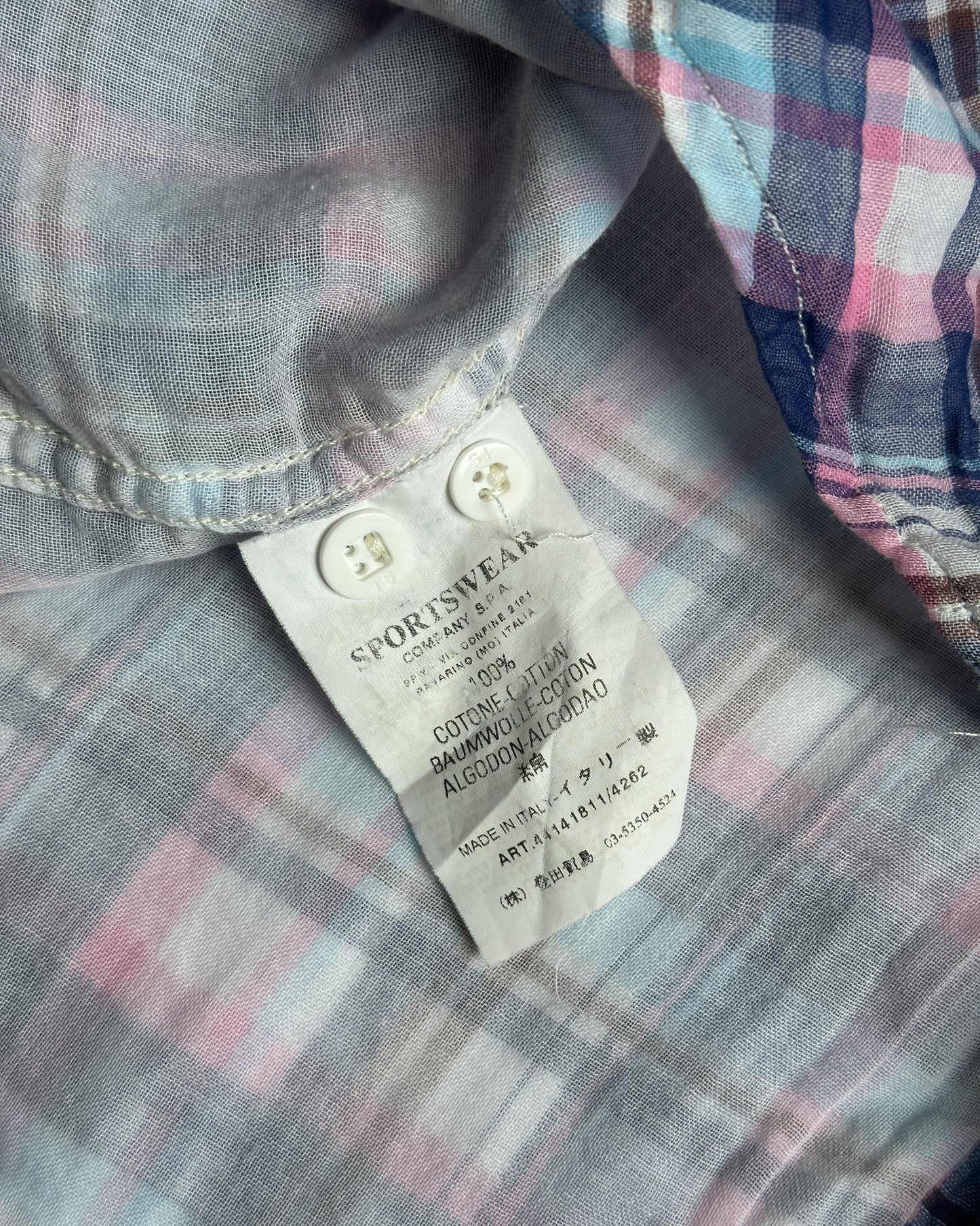 Vintage Stone Island Check Short Sleeve Button Up Shirt