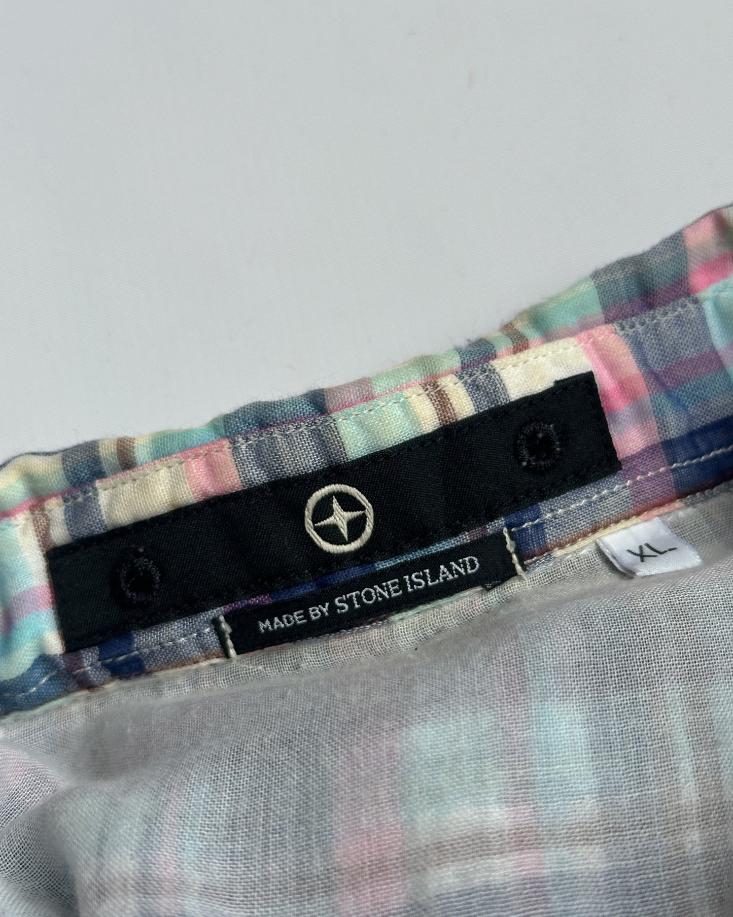 Vintage Stone Island Check Short Sleeve Button Up Shirt