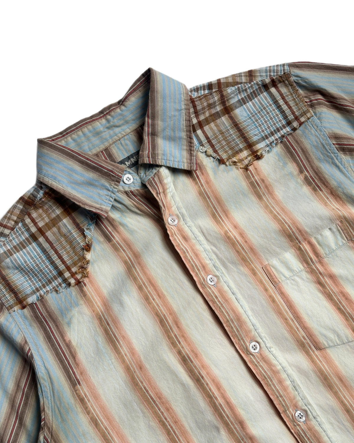 Hamnett Denim Bleached Western SS Button Up Shirt