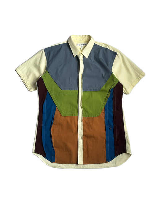 Comme des Garcons SHIRT Patchwork Reversible SS Button Up Shirt