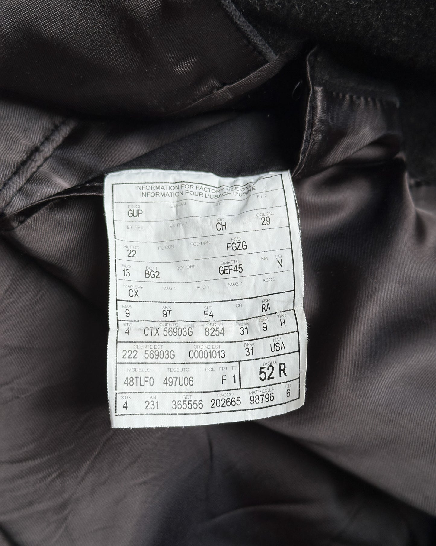 Gucci by Tom Ford Wool Coat