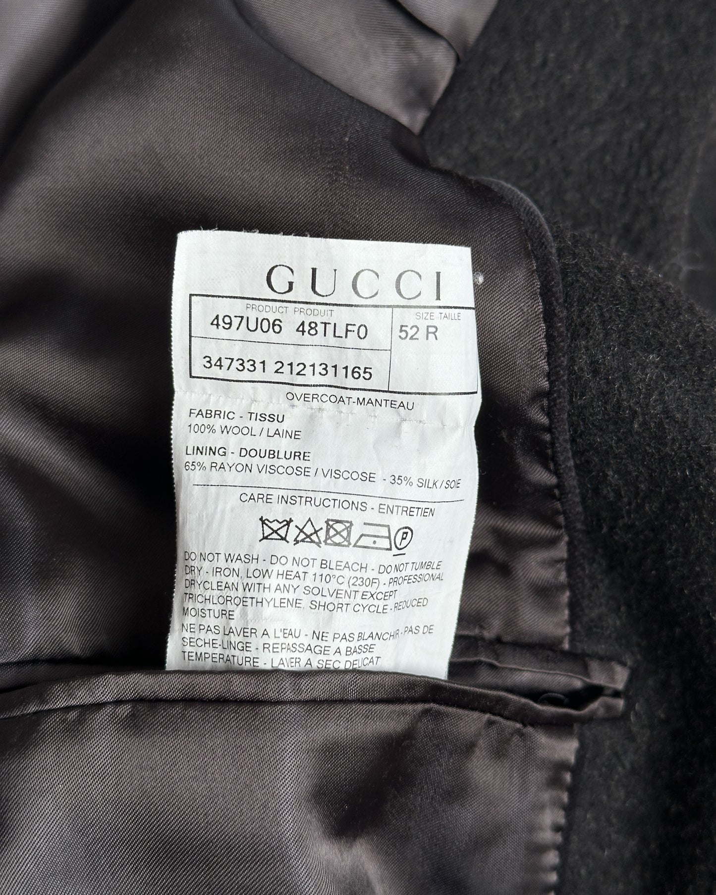 Gucci by Tom Ford Wool Coat
