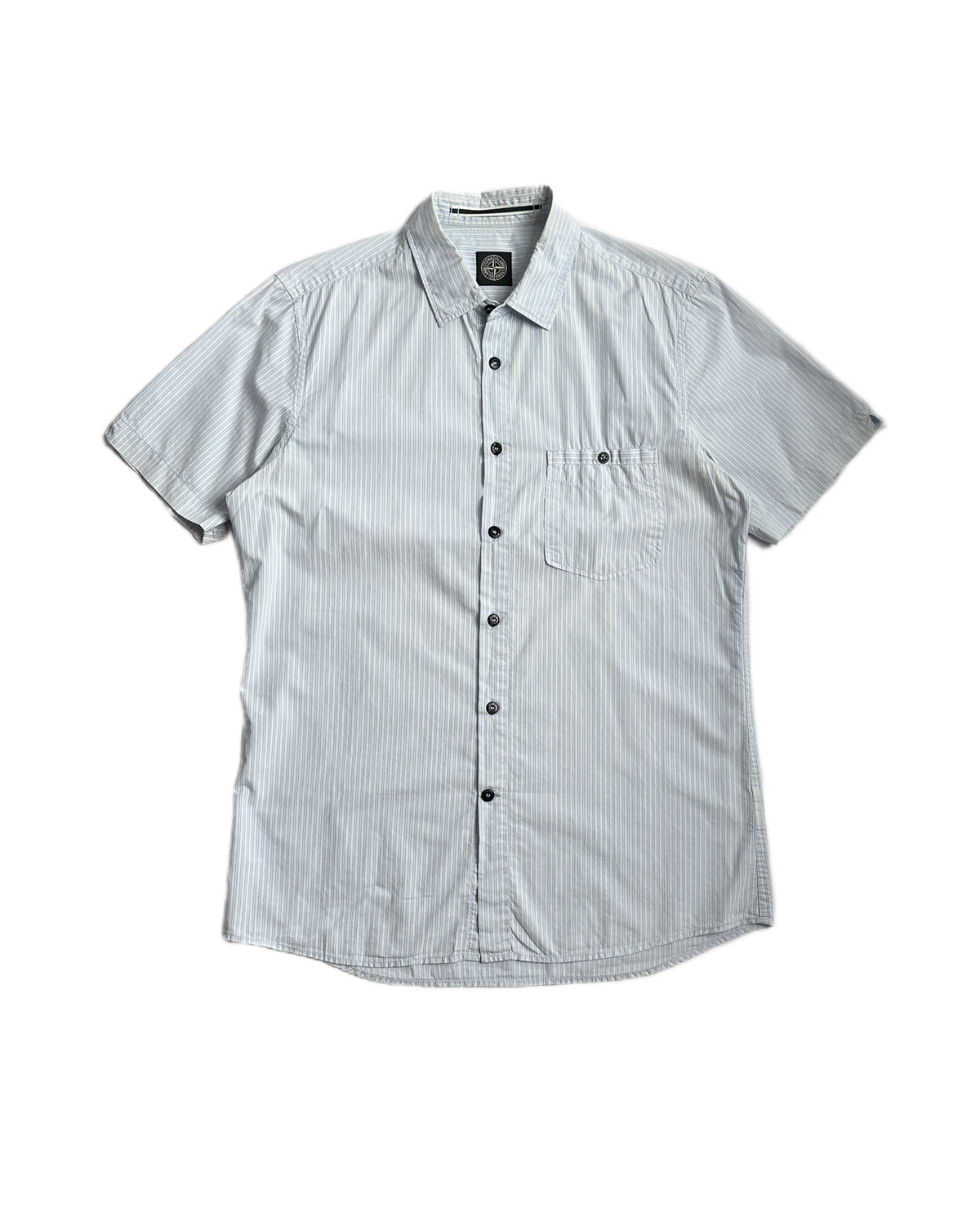 Vintage Stone Island Striped Short Sleeve Button Up Shirt