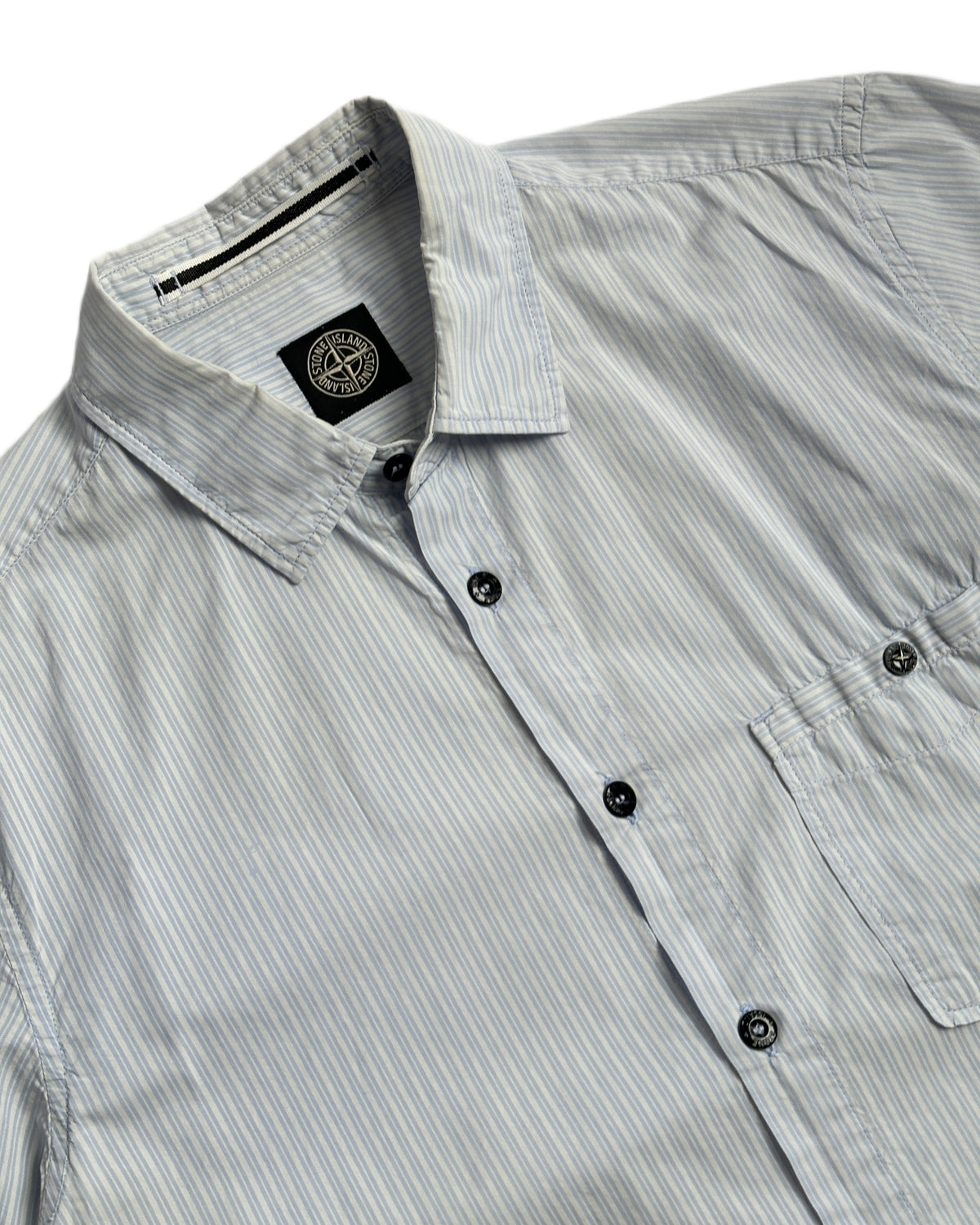 Vintage Stone Island Striped Short Sleeve Button Up Shirt