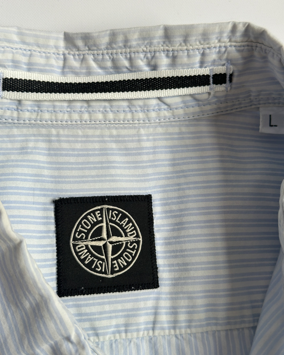 Vintage Stone Island Striped Short Sleeve Button Up Shirt