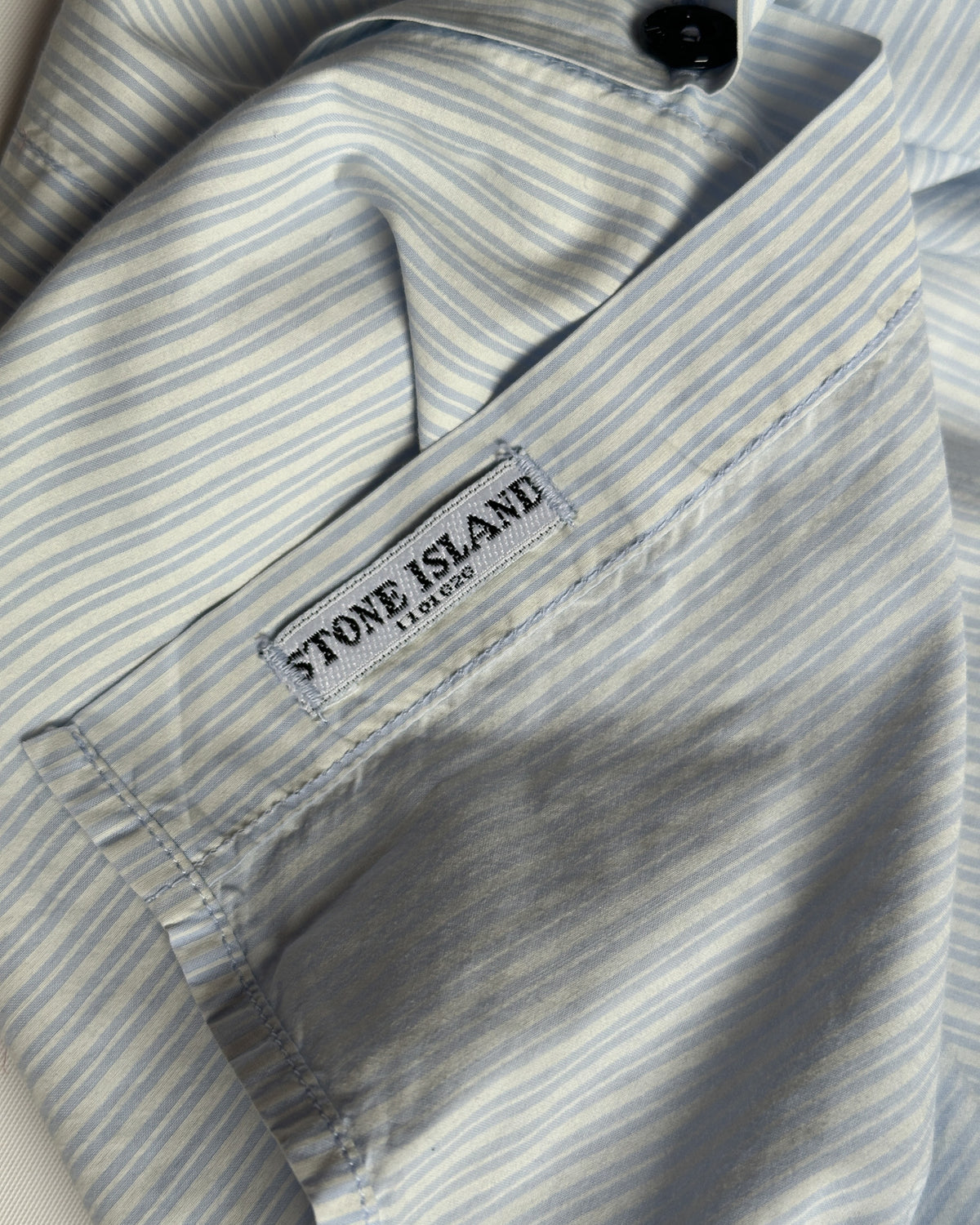 Vintage Stone Island Striped Short Sleeve Button Up Shirt