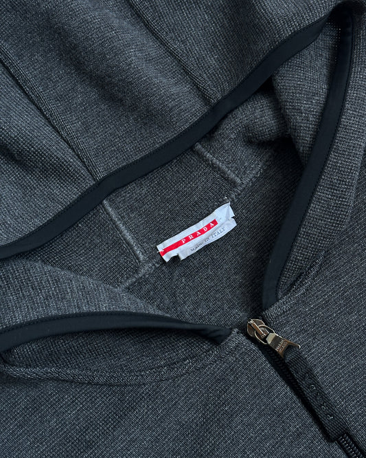Prada Wool Zip Hoodie