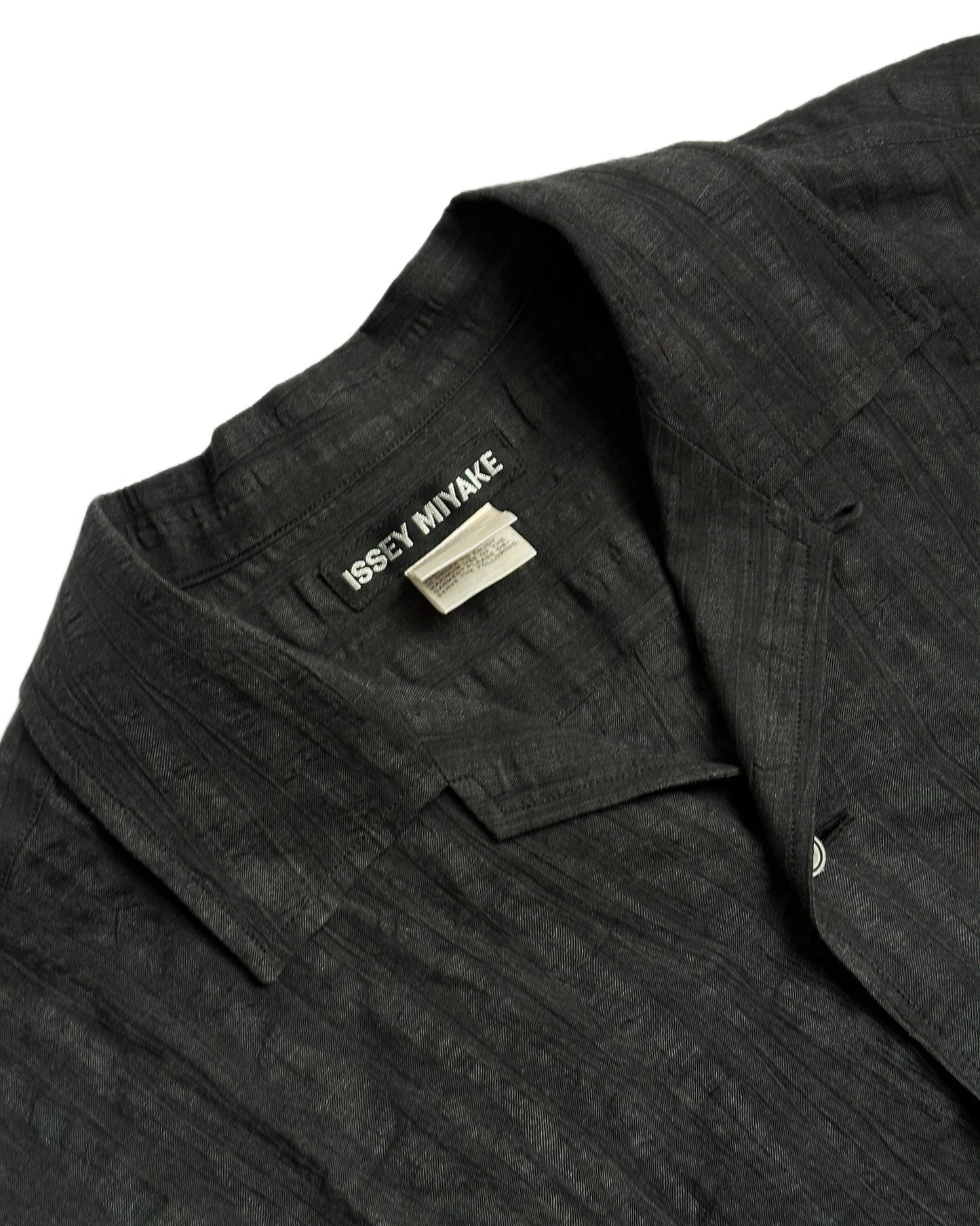 Issey Miyake Textured Camp Collar Shirt